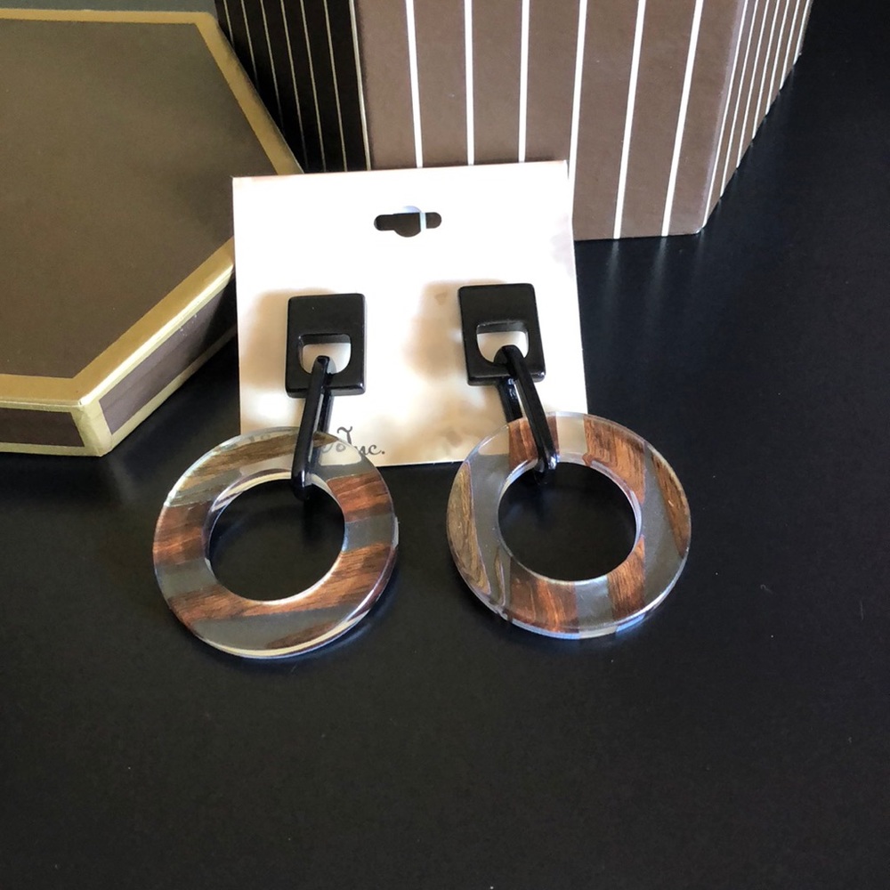Geometric Acrylic Statement Earrings